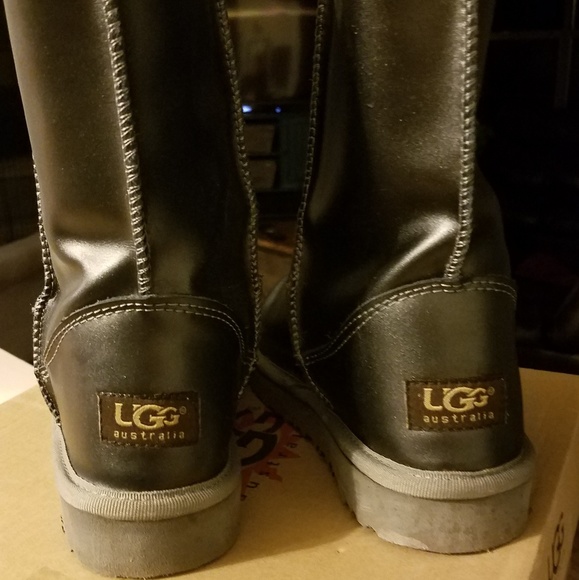 Metallic Silver/Black Ugg Boots - Picture 3 of 4